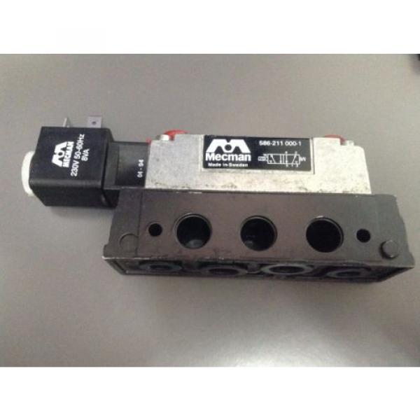 BOSCH Dutch India REXROTH MECMAN 586-211-000-1, Pneumatic solenoid Valve 230V50Hz 5/2 1/4 in #1 image