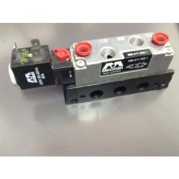 BOSCH Dutch India REXROTH MECMAN 586-211-000-1, Pneumatic solenoid Valve 230V50Hz 5/2 1/4 in #3 image