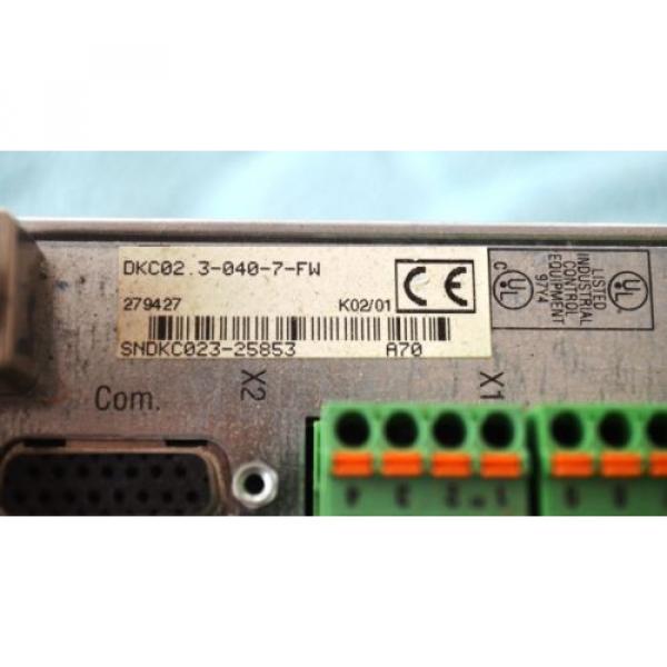 REXROTH INDRAMAT DKCO23-040-7-FW ECODRIVE CONTROLER #3 image