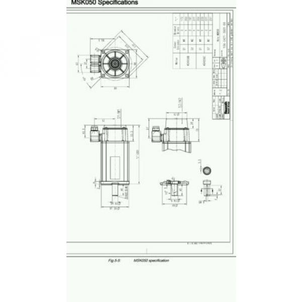 REXROTH Canada Canada R911299914 PERMANENT MA0600GNET SERVO MOTOR MSK050C-M1-UP0-NNNN , NOS #11 image