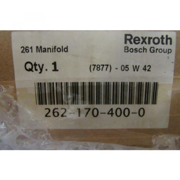 REXROTH China India BOSCH 262 170 400 0 Model 261 Manifold 7877 05 W 42 #1 image