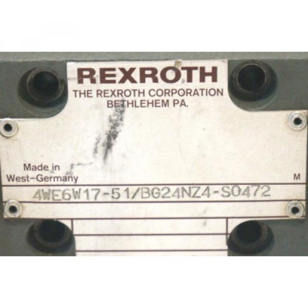 REXROTH Singapore Greece 4WE6W17-51/BG24NZ4-S0472 VALVE REXROTH 4WE6W1751BG24NZ4S0472 #2 image