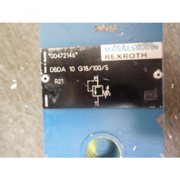 Origin REXROTH PRESSURE CONTROL VALVE DBDA10G18/100/5 #3 image