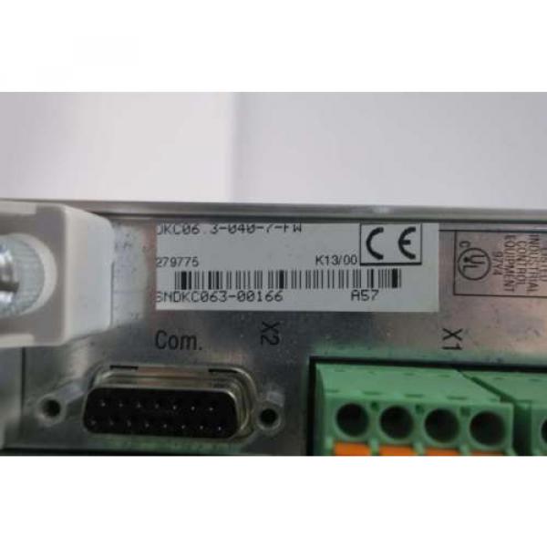 Origin REXROTH INDRAMAT DKC063-040-7-FW 0-480V-AC SERVO DRIVE D550374 #9 image