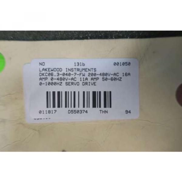 Origin REXROTH INDRAMAT DKC063-040-7-FW 0-480V-AC SERVO DRIVE D550374 #10 image