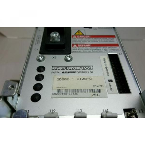 INDRAMAT/REXROTH  DDS021-W100-D  DIGITAL AC SERVO DRIVE CONTROLLER  R91124547 #5 image