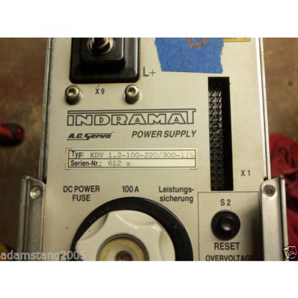 REXROTH Greece Mexico INDRAMAT power supply ac servo kdv1.2-100-220/300-115 #2 image