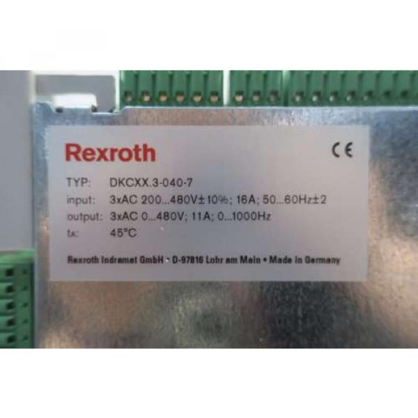 NEW Russia Singapore REXROTH INDRAMAT DKC06.3-040-7-FW 16A 0-480V-AC SERVO DRIVE D550389 #10 image