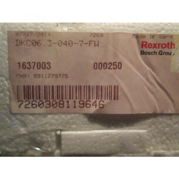 Origin IN BOX BOSCH REXROTH INDRAMAT SERVO DRIVE DKC063-040-7-FW / R911279775 #12 image