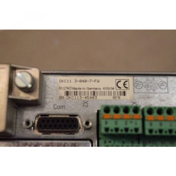 REXROTH INDRAMAT DKC113-040-7-FW WITH FIRMWARE MODULE FWA-ECODR3-SMT-02VRS-MS #1 image