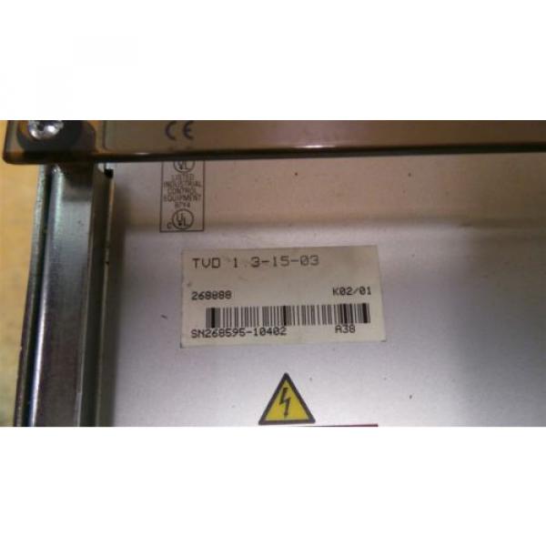 Rexroth USA Canada Indramat Bosch TVD 1.3-15-03 AC Servo Power Supply #4 image