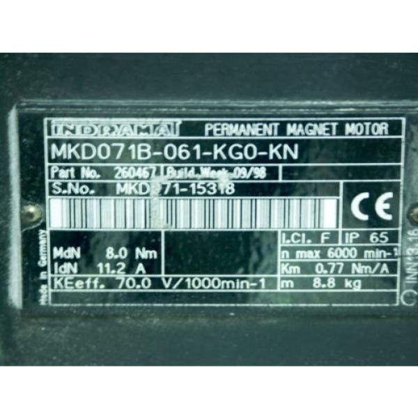 Rexroth Indramat MKD071B-061-KG0-KN mit Kupplung Rotex GS 19/24 #3 image