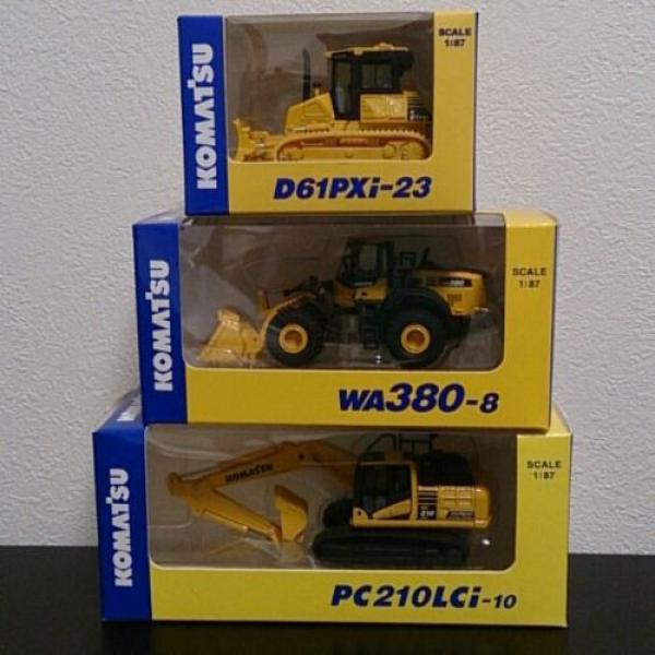 KOMATSU 1:87 WA380-8 WHEEL LOADER  PC210LCi-10 EXCAVATOR D61PXi-23 JAPAN Limited #1 image