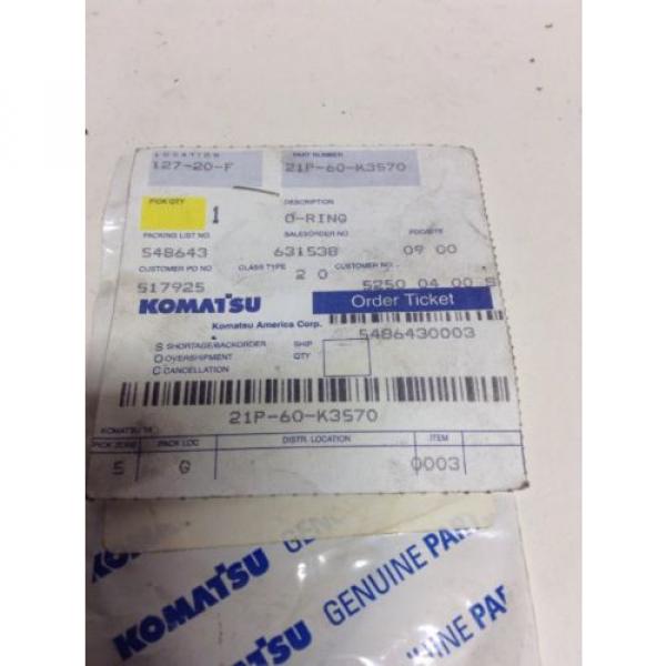 *New* Komatsu O-Ring P/N: 21P-60-K3570 *Warranty**Fast Shipping* #2 image