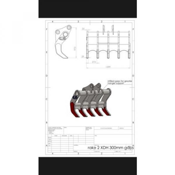 13 Ton XHD Excavator Landscaping Rake CAT KOMATSU JCB HITACHI #6 image