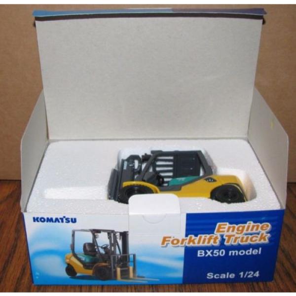 KOMATSU BX50 Engine Fork Lift Truck Toy 1/24 Die Cast Metal Collectible  HTF #3 image