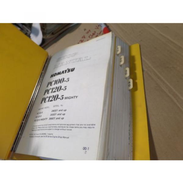 KOMATSU PC100-5 PC120-5 PC120-5 HYDRAULIC EXCAVATOR SHOP MANUAL S/N 28001 &amp; UP, #5 image