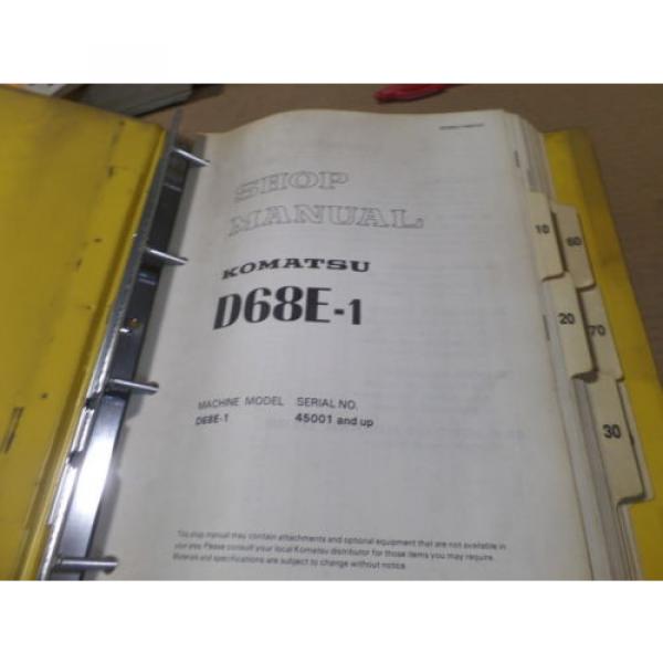 KOMATSU D68E-1 ENGINE SHOP MANUAL S/N 45001 &amp; UP - MISSING SCHEMATICS #1 image