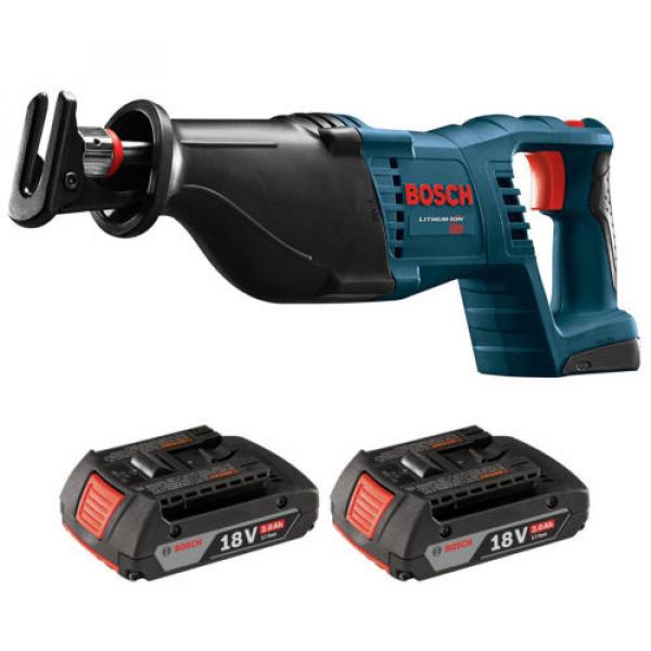 BOSCH CRS180B-RT 18V Li-Ion Cordless Reciprocating Saw &amp; 2 BAT612-RT Batteries #1 image