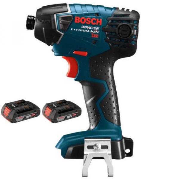 BOSCH 25618B-RT 18-Volt Li-Ion 1/4&#034; 18V Impact Driver &amp; 2-Pk BAT612-RT Batteries #1 image