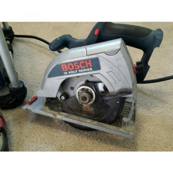 8pc Bosch 18v Cordless Combo Drill Circular Saw Radio Impact Jig 2 Sawzall #6 image