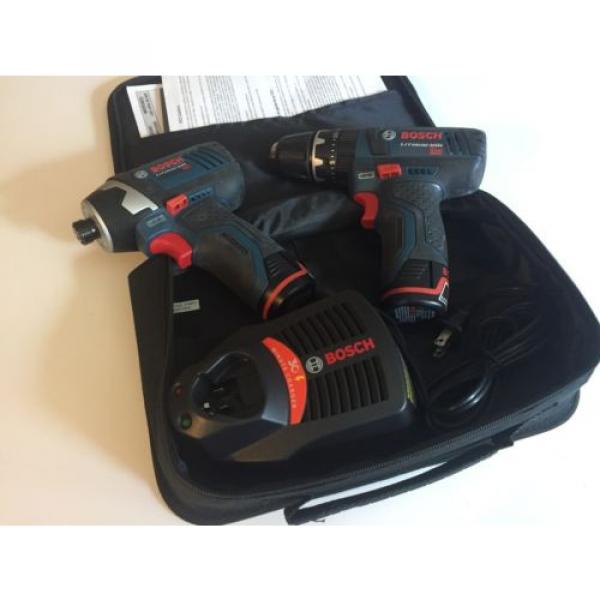 NEW BOSCH 12V Max Hammer Drill/Impact Driver 2-Tool Lithium-Ion Kit CLPK241-120 #2 image