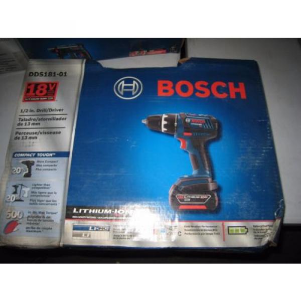 BOSCH DDS181-01 18V Li-Ion 1/2&#034;  CORDLESS DRILL/DRIVER NEW! #1 image