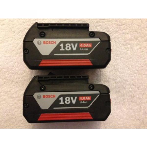 2 New Bosch BAT620 18V 18 Volt 4.0Ah Lithium Ion Batteries FatPack Li-ion #2 image