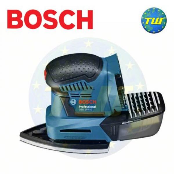 Bosch GSS18V-10 18V Cordless Orbital Sander Body 3x Sanding Base Plates &amp; LBoxx #2 image