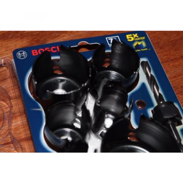 BOSCH HCD007 7 PIECE DAREDEVIL HOLE SAW BITS SET 5X FASTER TURBO TEETH DEEP CUP #2 image