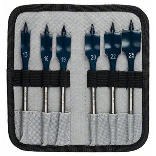 Bosch 2608587793 1/4&#034; 6 Piece Selfcut Flat Spade Wood Bits Set in Wallet NEW #2 image