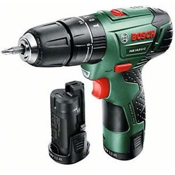 Bosch PSB 10.8 Li-2 Trapano Avvitatore-Battente, 2 Batterie al Litio #1 image