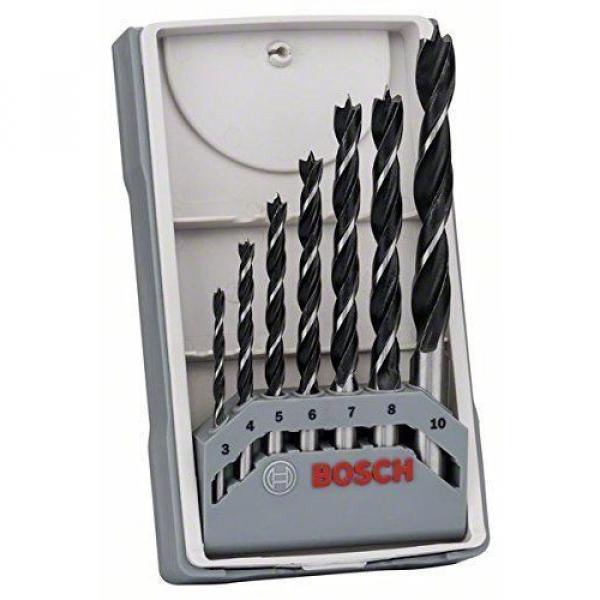 Bosch Wood Drill Bit Set 3/4/5/6/7/8/10 mm X-Pro Straight Shank Brad Point #1 image