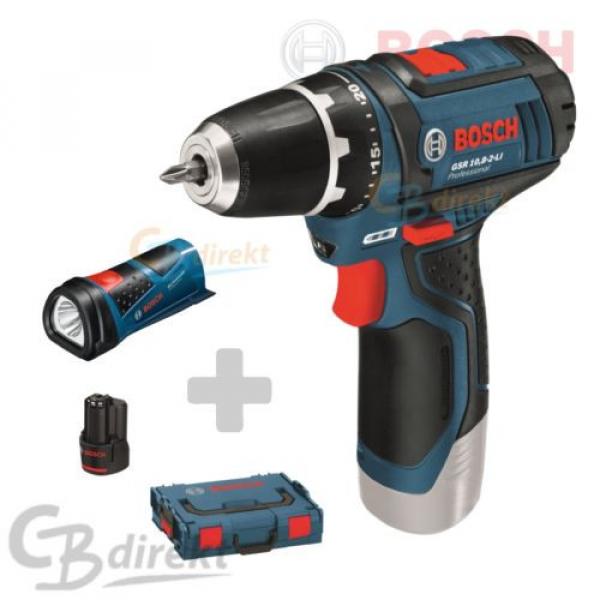 BOSCH ELECTRIC SCREWDRIVERS GSR 10,8-2-LI 2 ORIGINAL BATTERIES+L-BOXX+LAMP GLI #2 image