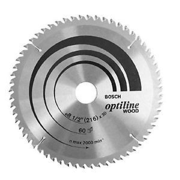 New Bosch Ø216mmx2.5/1.5x25.4mm T60 Circular Saw Blade 2608642995 for Wood #1 image