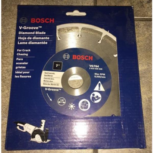 New Bosch VG764  V-Groove 7&#034; Diamond Blade For Concrete &amp; Hard Motor #1 image