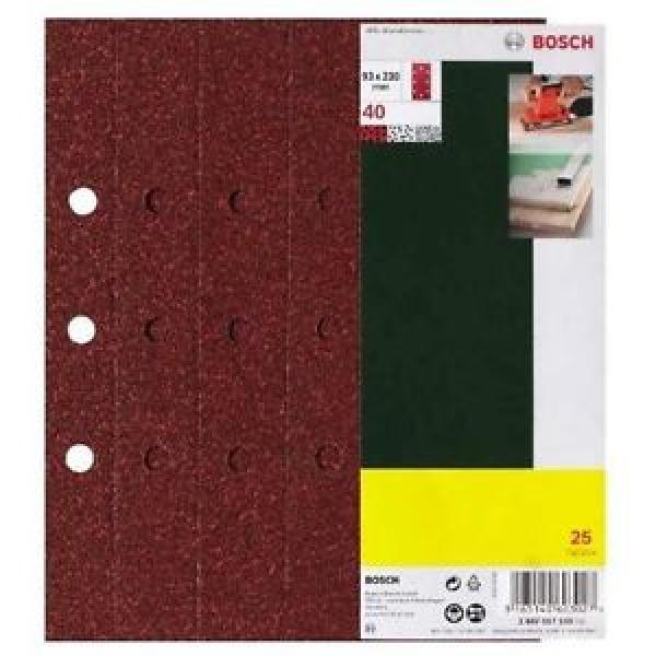 Bosch 2607017099 25 Fogli Abrasivi Orbitale, Grana 80, 93 x 230 mm, 8 Fori #1 image