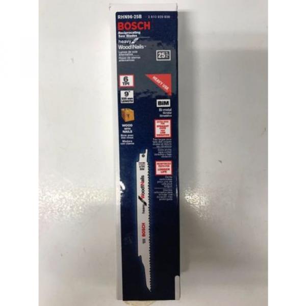 25 pack Bosch RHN96-25b 9&#034; 6TPI reciprocating saw blades sawsall (Free Shipping) #1 image