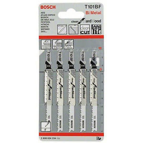 Bosch 5pcs BIM 4&#034; Jigsaw Blade T101BF Clean for Hardwood Cutting #1 image