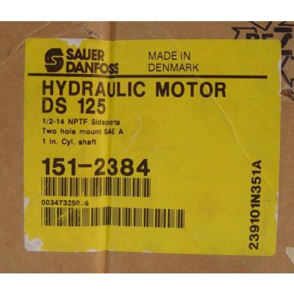 Sauer Danfoss DS 125 Hydraulic Orbital Motor 151-2384 A2 Flange 14HP 480 RPM 1&#034; #1 image