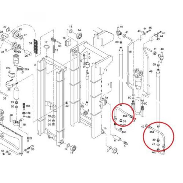 Hydraulikleitung Hydraulikschlauch Linde 3514483503 Gabelstapler Stapler 351 #2 image