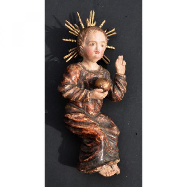 Jesuskind, blattversilbert, ca.1700-1750, geschnitzt, Linde,barock, 33 cm #1 image