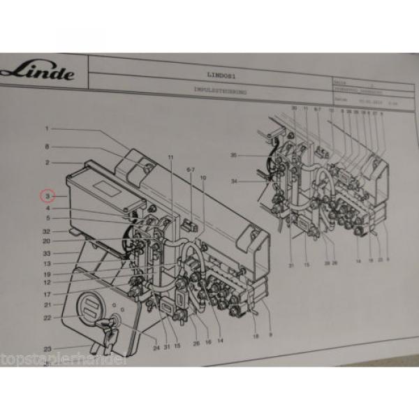 Wiring Electronic system Impulse control Linde no. 3903605034 Type T16/18/20 BR #2 image