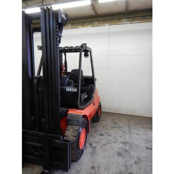 2000 LINDE H45D 10000 LB DIESEL FORKLIFT PNEUMATIC 108/225 3 STAGE MAST 3856 #8 image