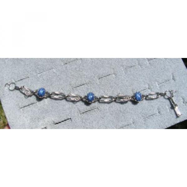 LINDE LINDY CORNFLOWER BLUE STAR SAPPHIRE CREATED BRACELET NPM SECOND QUALITY #1 image