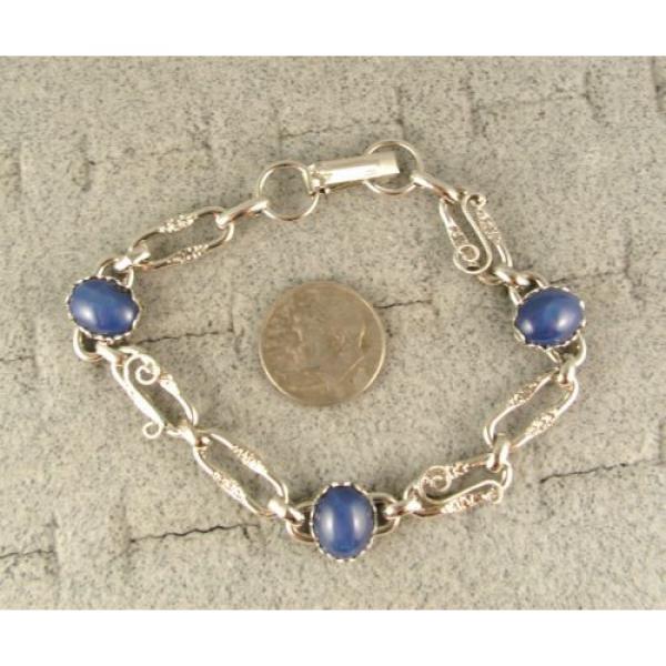 LINDE LINDY CORNFLOWER BLUE STAR SAPPHIRE CREATED BRACELET NPM SECOND QUALITY #3 image