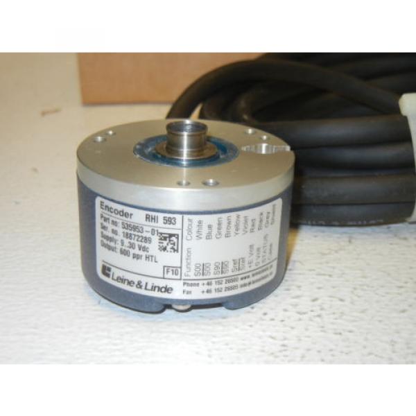 LEINE &amp; LINDE 535953-01 NEW ENCODER RHI 593 9-30 VDC 600 PPR HTL 53595301 #2 image