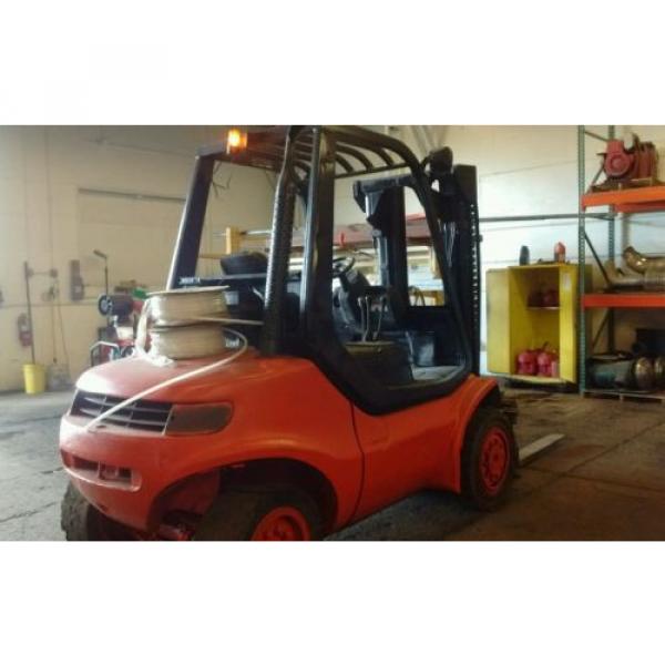 LINDE PNEUMATIC H40D -04 8000LB DIESEL FORKLIFT LIFT TRUCK #3 image