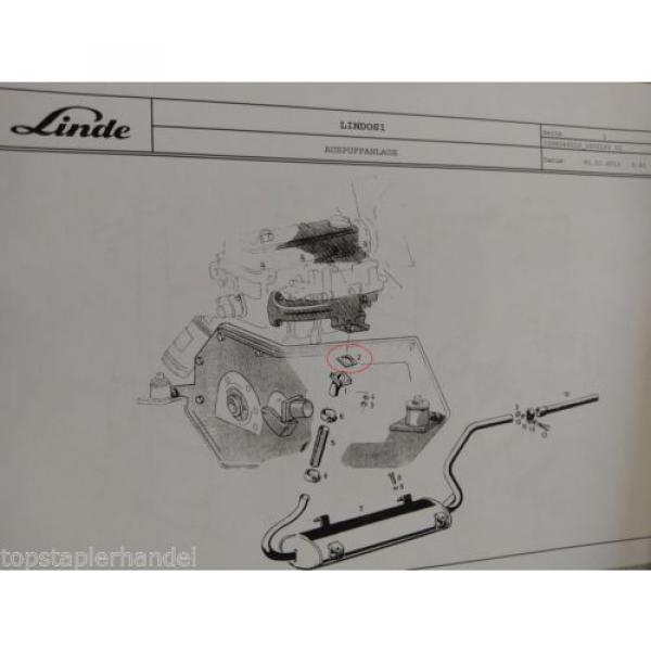 Joint Système d&#039;échappement Linde No. 0009611023 Type H12/15/16/18 BR 330,350 #3 image