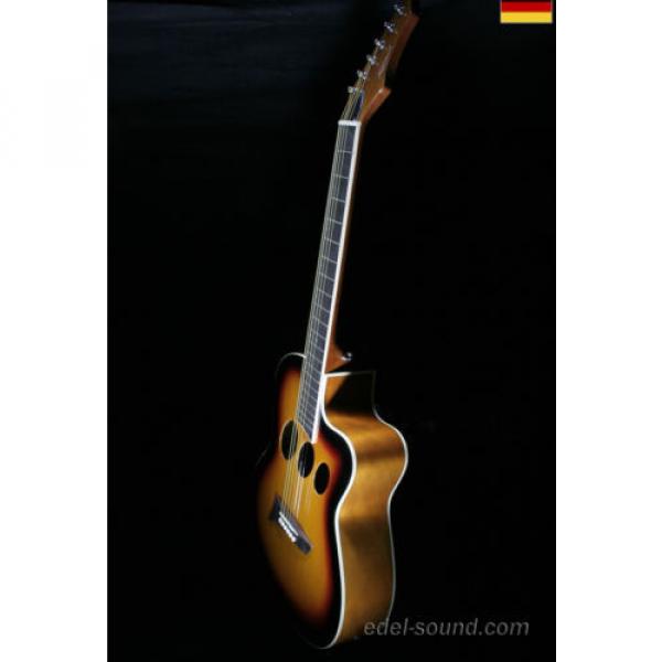 40` Westerngitarre Jane sunburst, breiter Hals, Decke Fichte Korp. Linde Cut EQ, #7 image